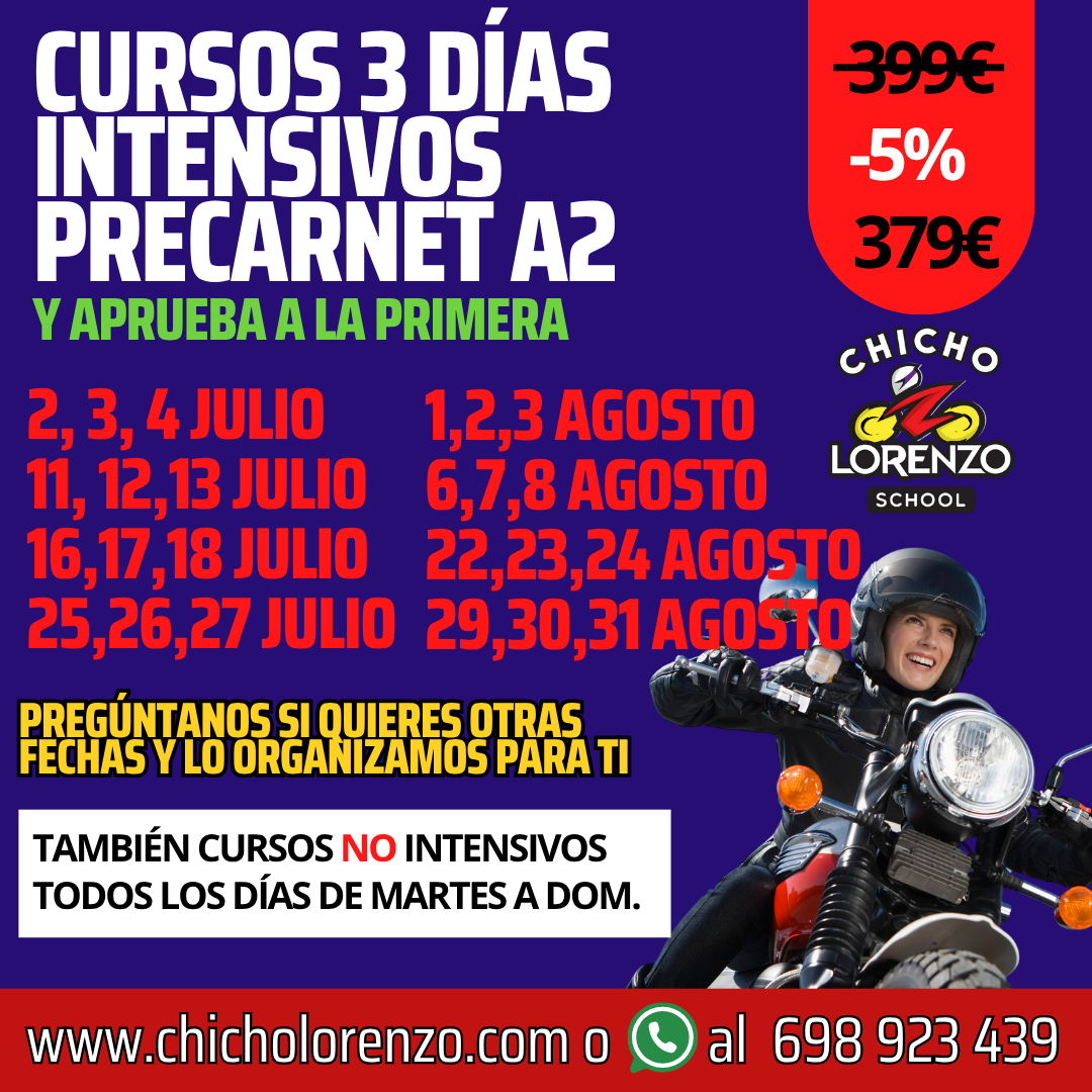 Cursos intensivos de Precarnet